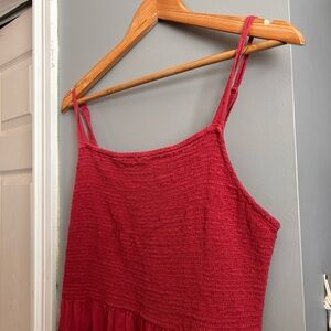Old Navy Red Smocked Cami